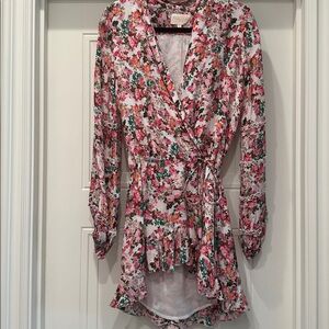 Rococo Sand Floral Wrap Dress